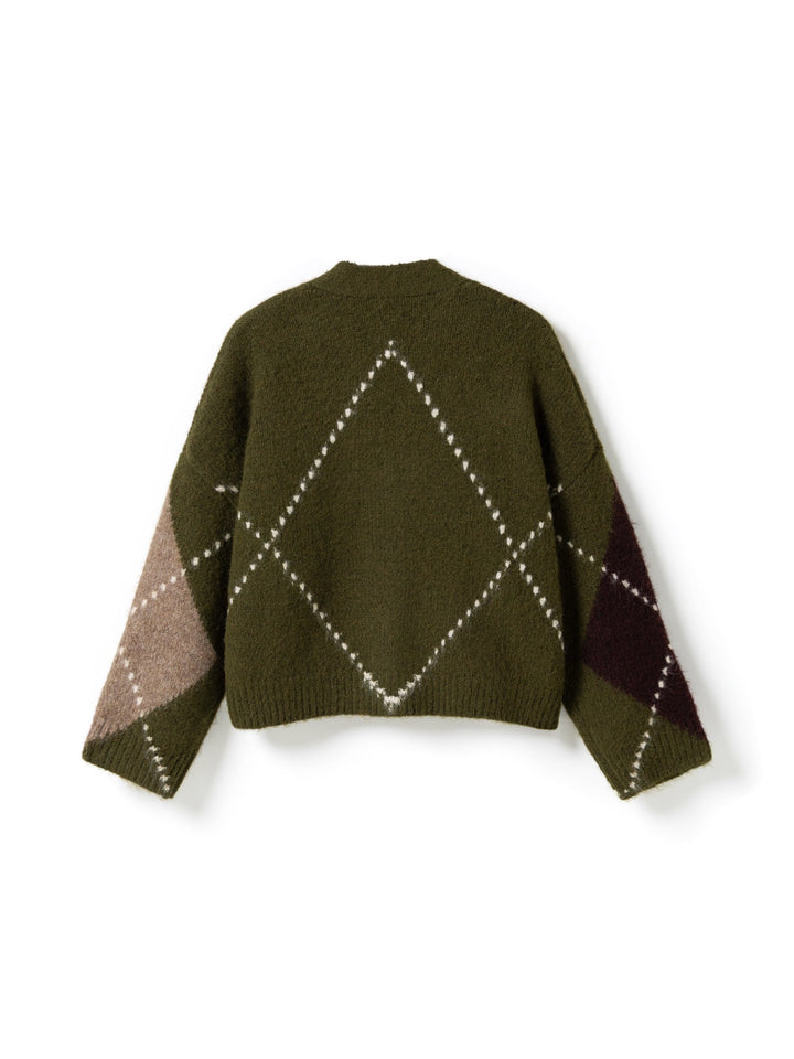 N-Laiana Knit Cardigan Avocado Green Mix | Genser | Smuk