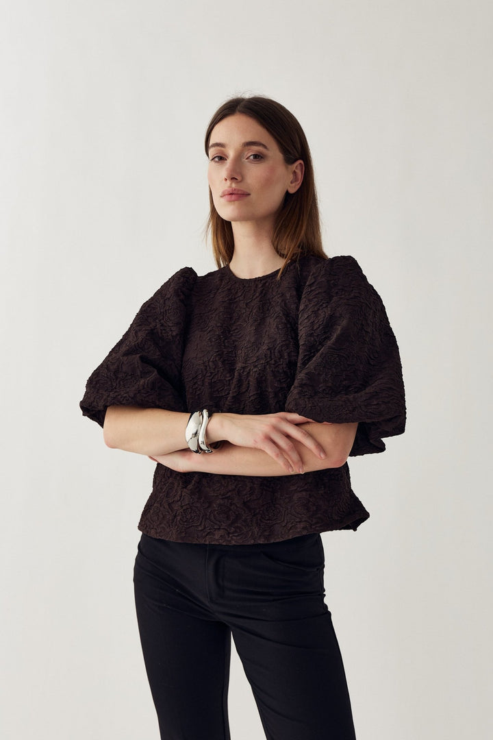 N-Shelly Blouse Chocolate | Skjorter og bluser | Smuk