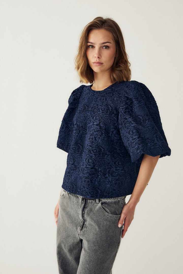 N-Shelly Blouse Navy Blue | Skjorter og bluser | Smuk