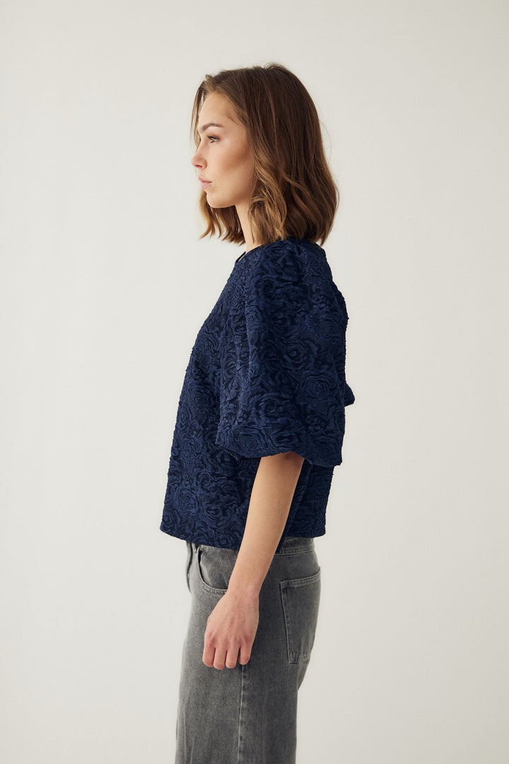 N-Shelly Blouse Navy Blue | Skjorter og bluser | Smuk