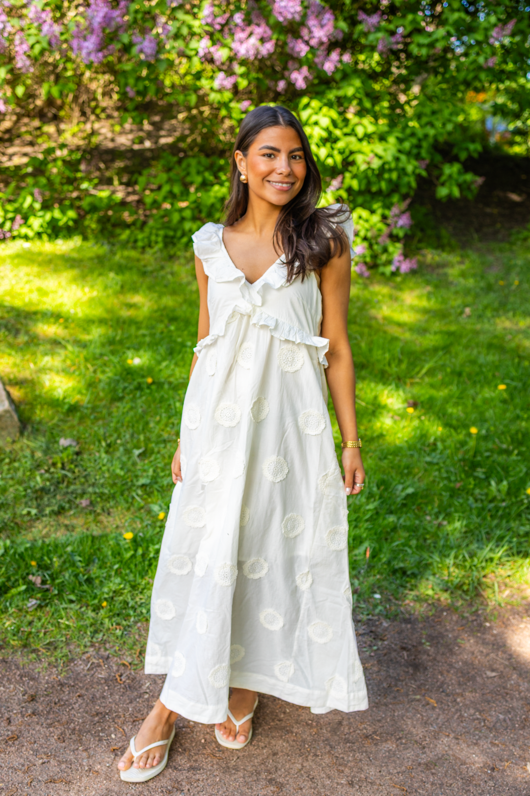 Nama Sl Long Dress Star White | Kjoler | Smuk