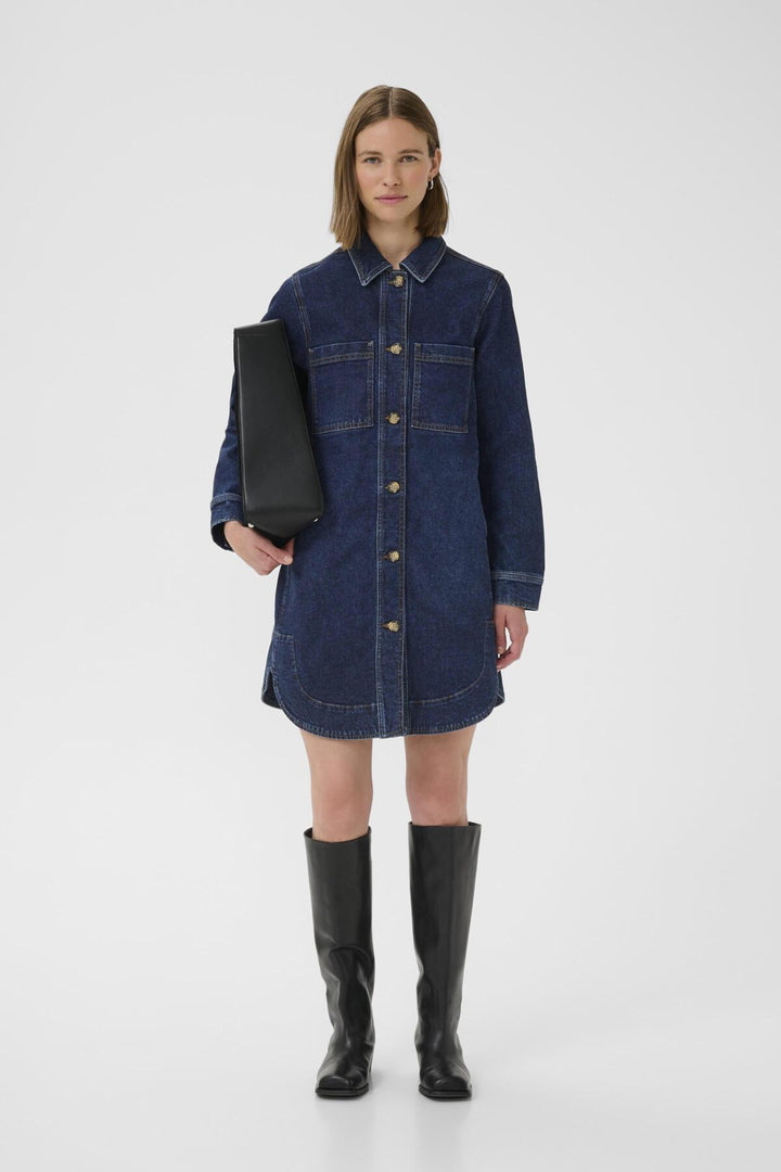 Nanaiw Denim Dress Dark Wash Denim | Kjoler | Smuk - Dameklær på nett