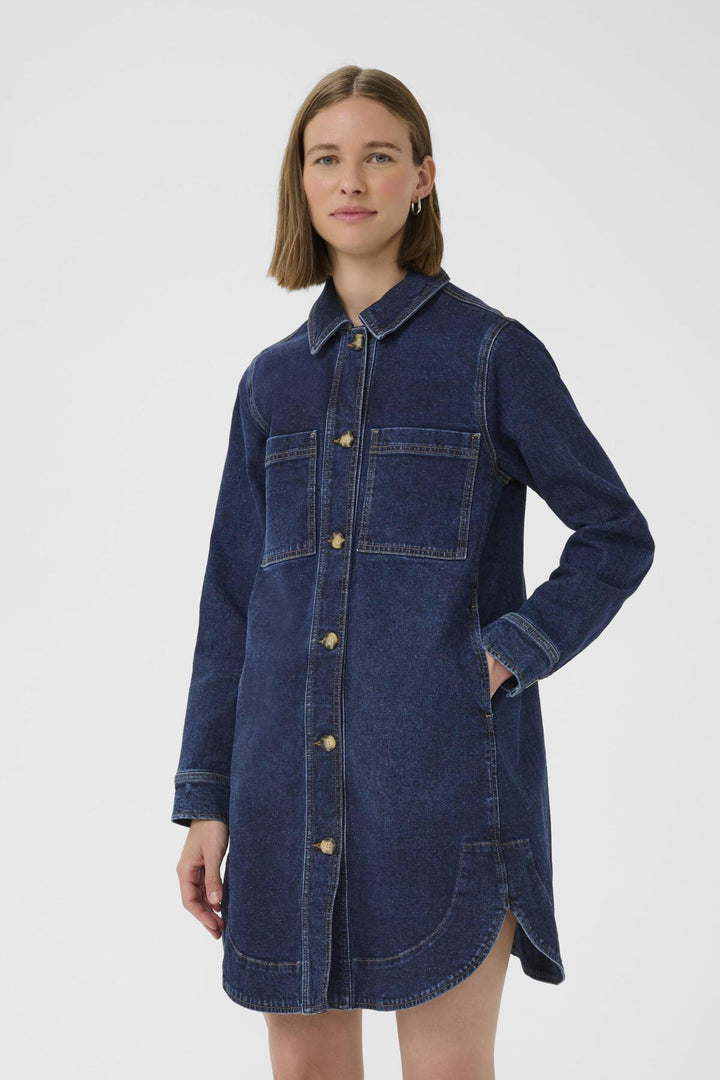 Nanaiw Denim Dress Dark Wash Denim | Kjoler | Smuk - Dameklær på nett