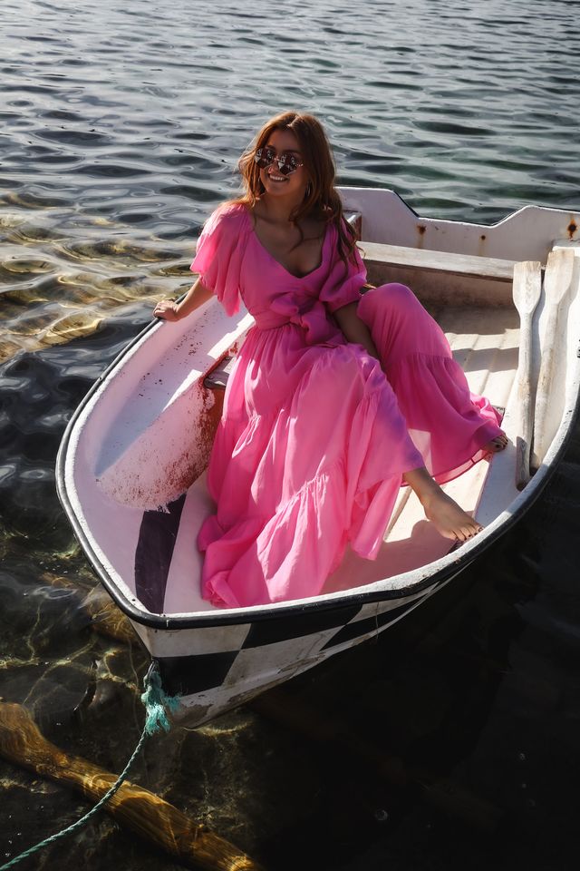 Napoli Long Dress Pink | Kjoler | Smuk - Dameklær på nett