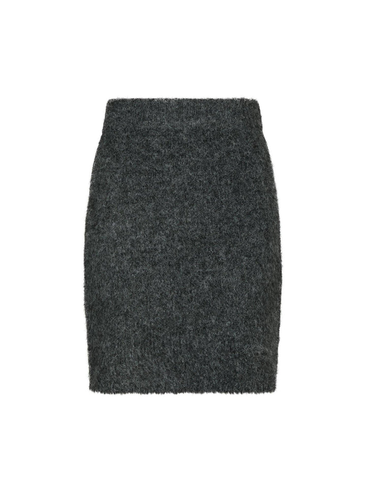 Naria Fluffy Knit Skirt Antracit | Genser | Smuk - Dameklær på nett