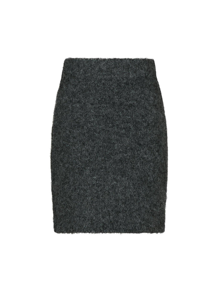 Naria Fluffy Knit Skirt Antracit | Genser | Smuk - Dameklær på nett
