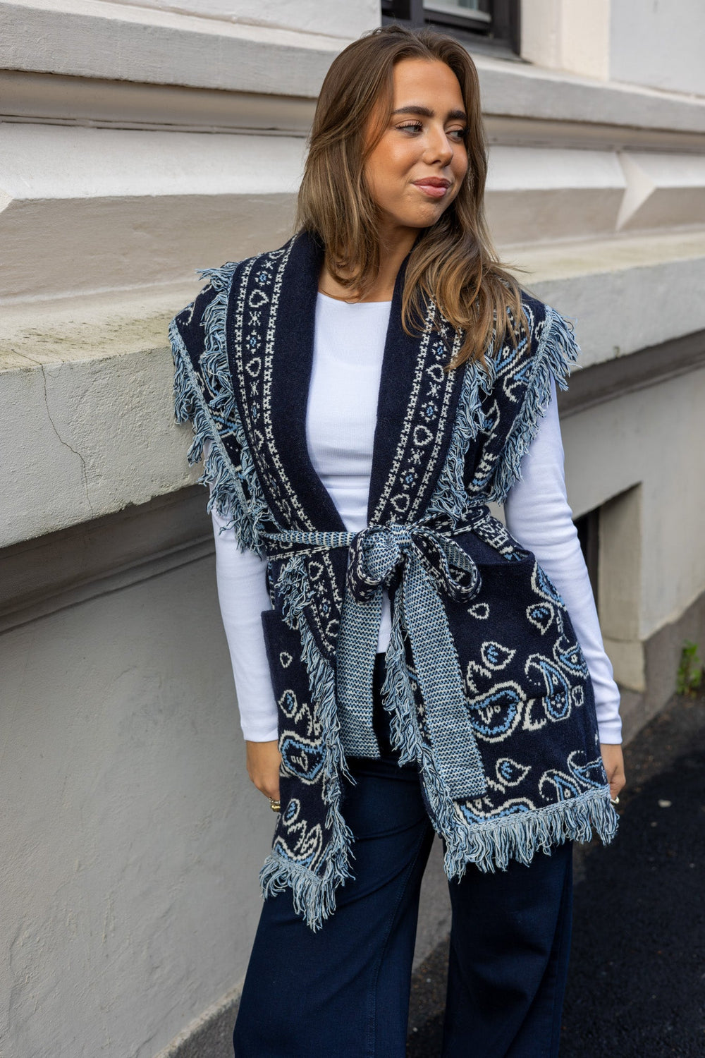 Navy Detailed Vest | Genser | Smuk - Dameklær på nett