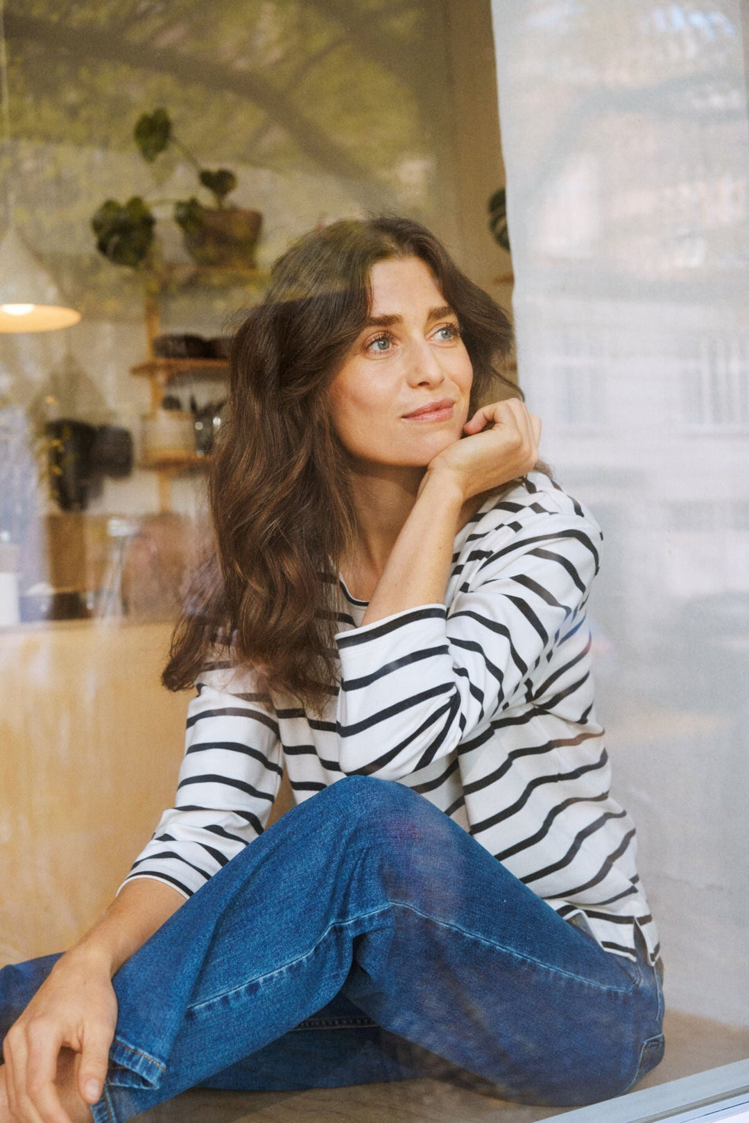 Nela T-Shirt Dark Navy Stripe | Genser | Smuk