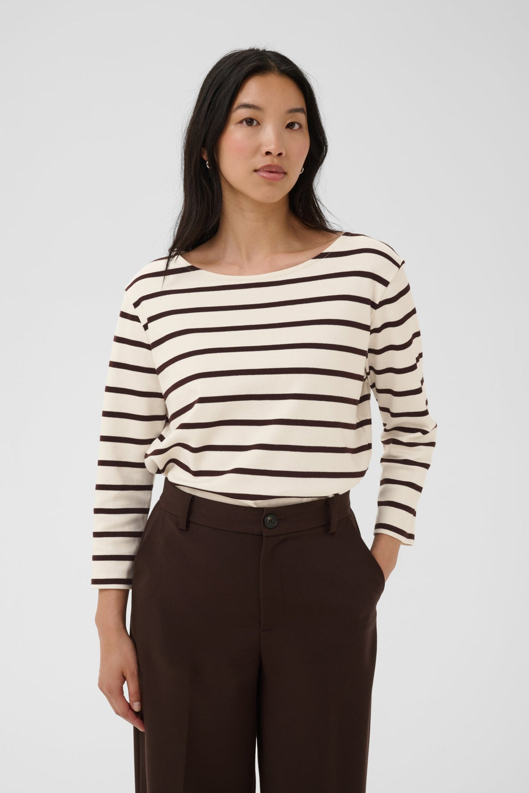 Nela T-Shirt Mole Stripe | Topper | Smuk