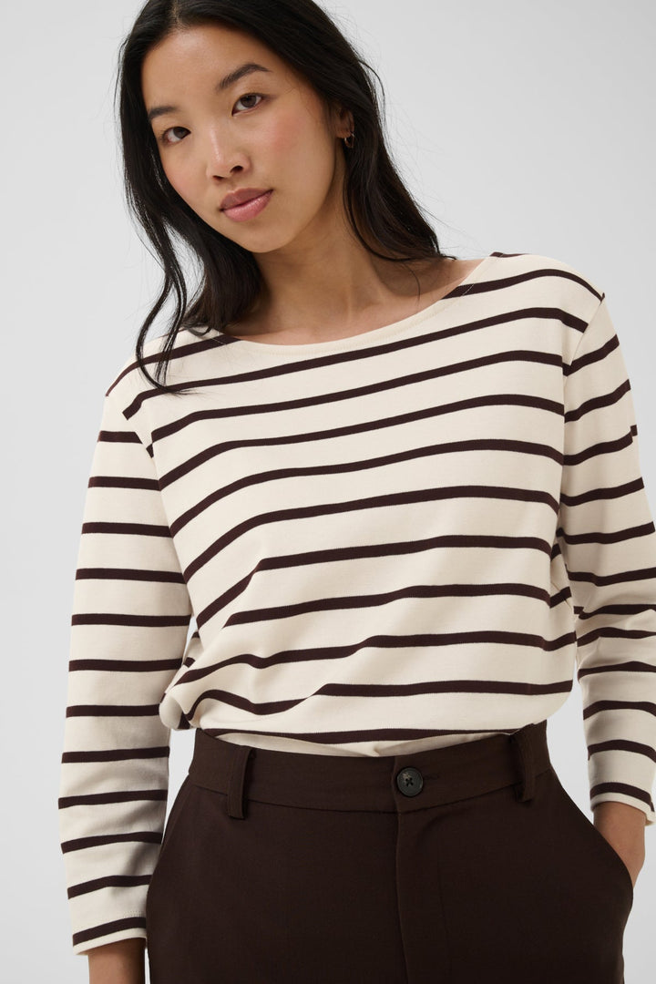 Nela T-Shirt Mole Stripe | Topper | Smuk
