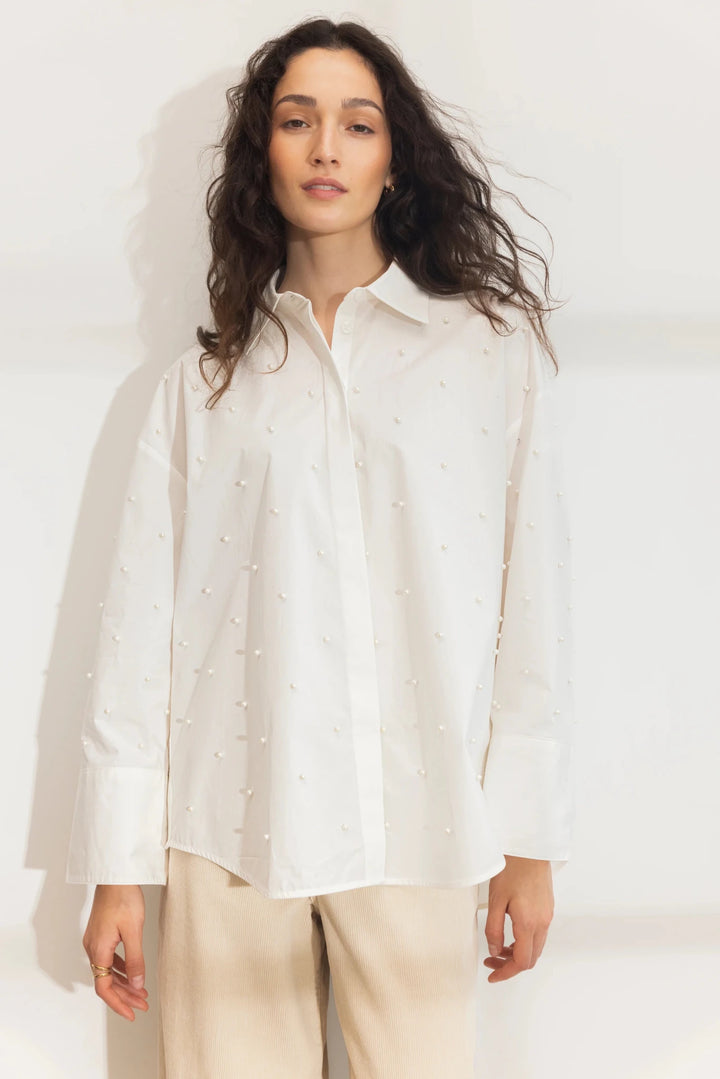 Nell Pearl Shirt White | Skjorter og bluser | Smuk