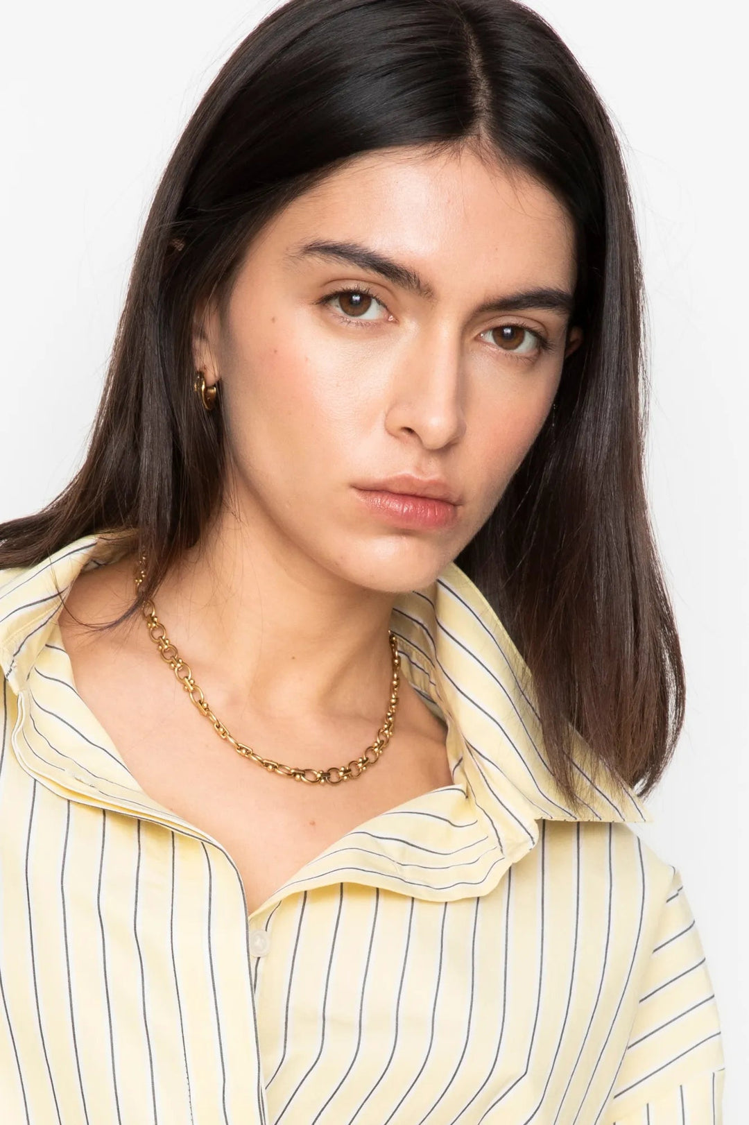 Nell Shirt Light Yellow Stripe | Skjorter og bluser | Smuk