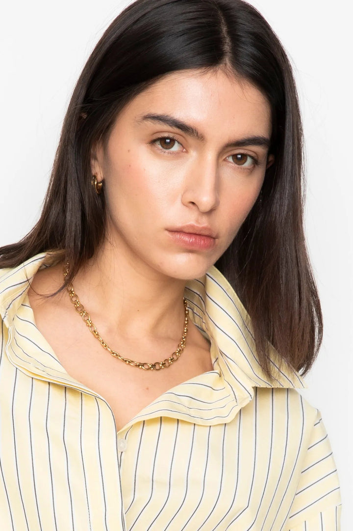 Nell Shirt Light Yellow Stripe | Skjorter og bluser | Smuk