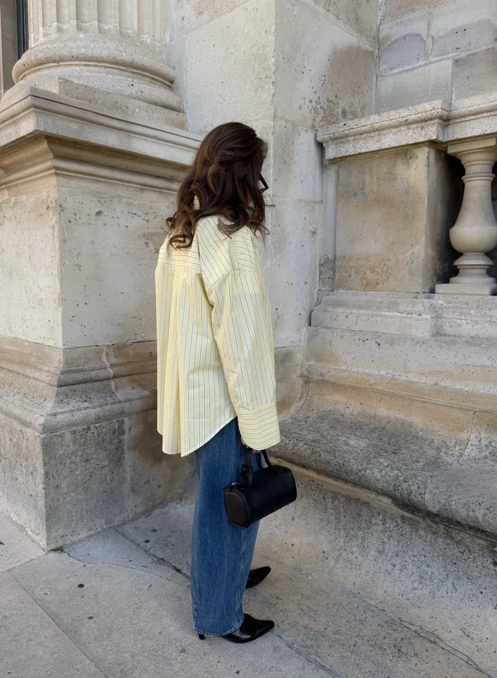 Nell Shirt Light Yellow Stripe | Skjorter og bluser | Smuk