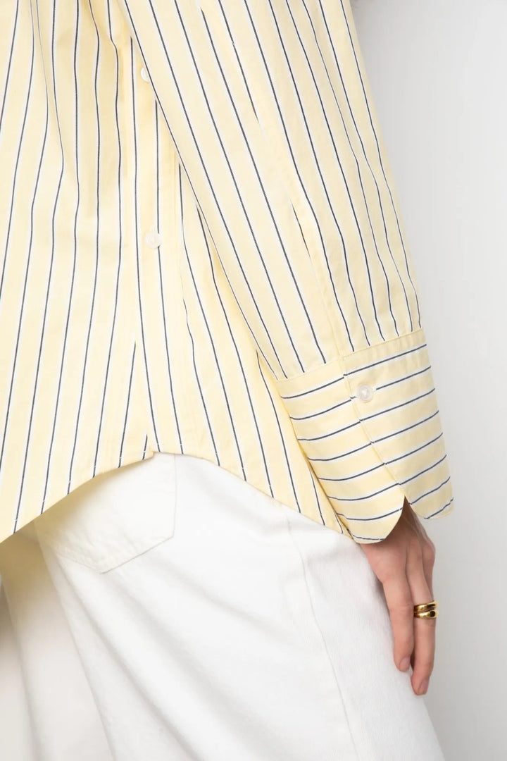 Nell Shirt Light Yellow Stripe | Skjorter og bluser | Smuk