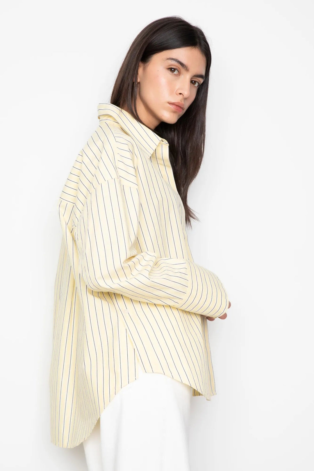 Nell Shirt Light Yellow Stripe | Skjorter og bluser | Smuk