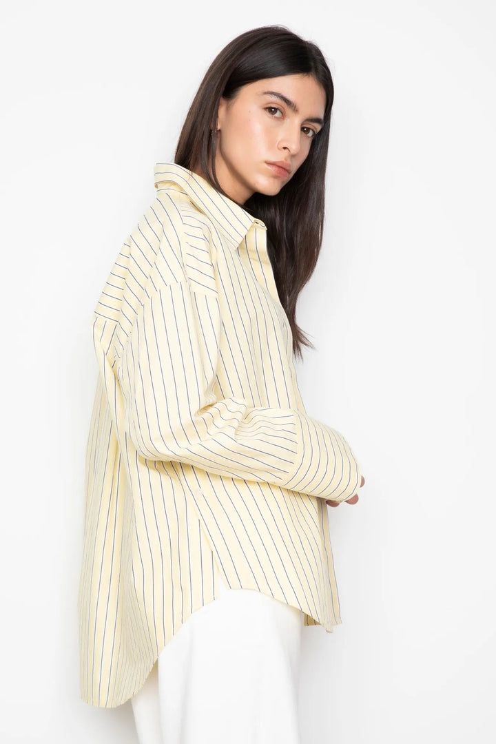Nell Shirt Light Yellow Stripe | Skjorter og bluser | Smuk