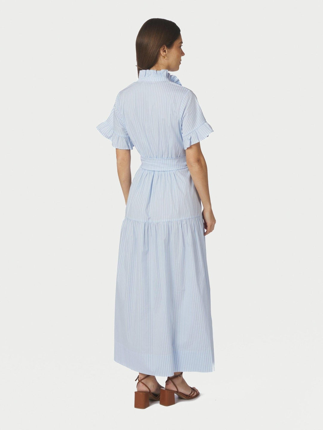 Nellie Soft Stripe Dress Light Blue | Kjoler | Smuk