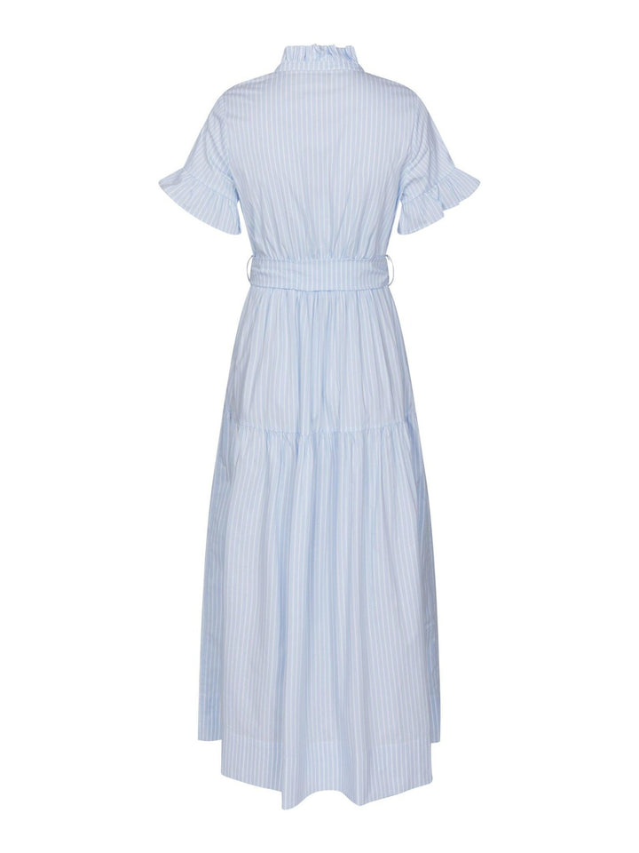 Nellie Soft Stripe Dress Light Blue | Kjoler | Smuk