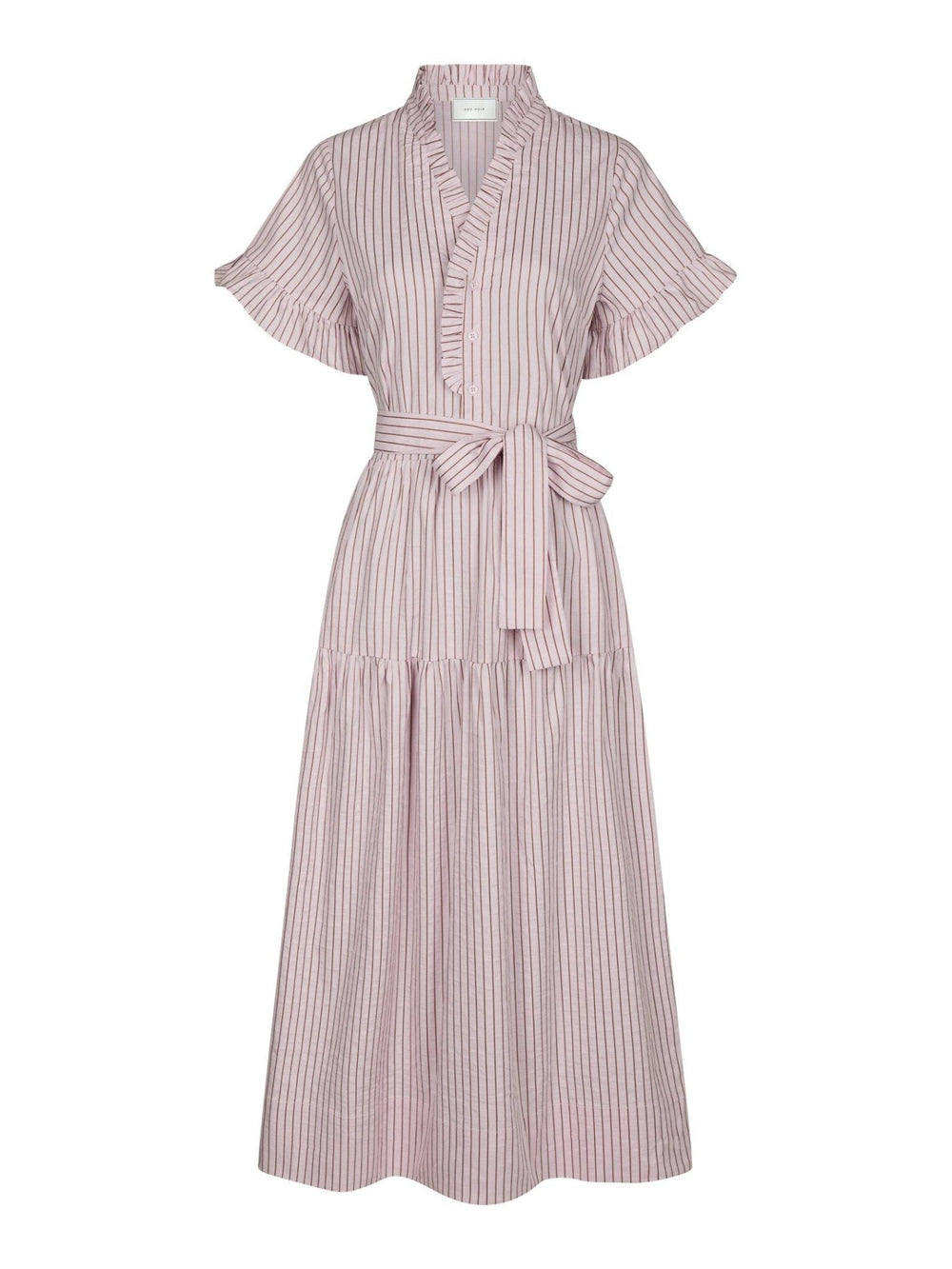 Nessie Structure Stripe Dress Light Pink | Kjoler | Smuk