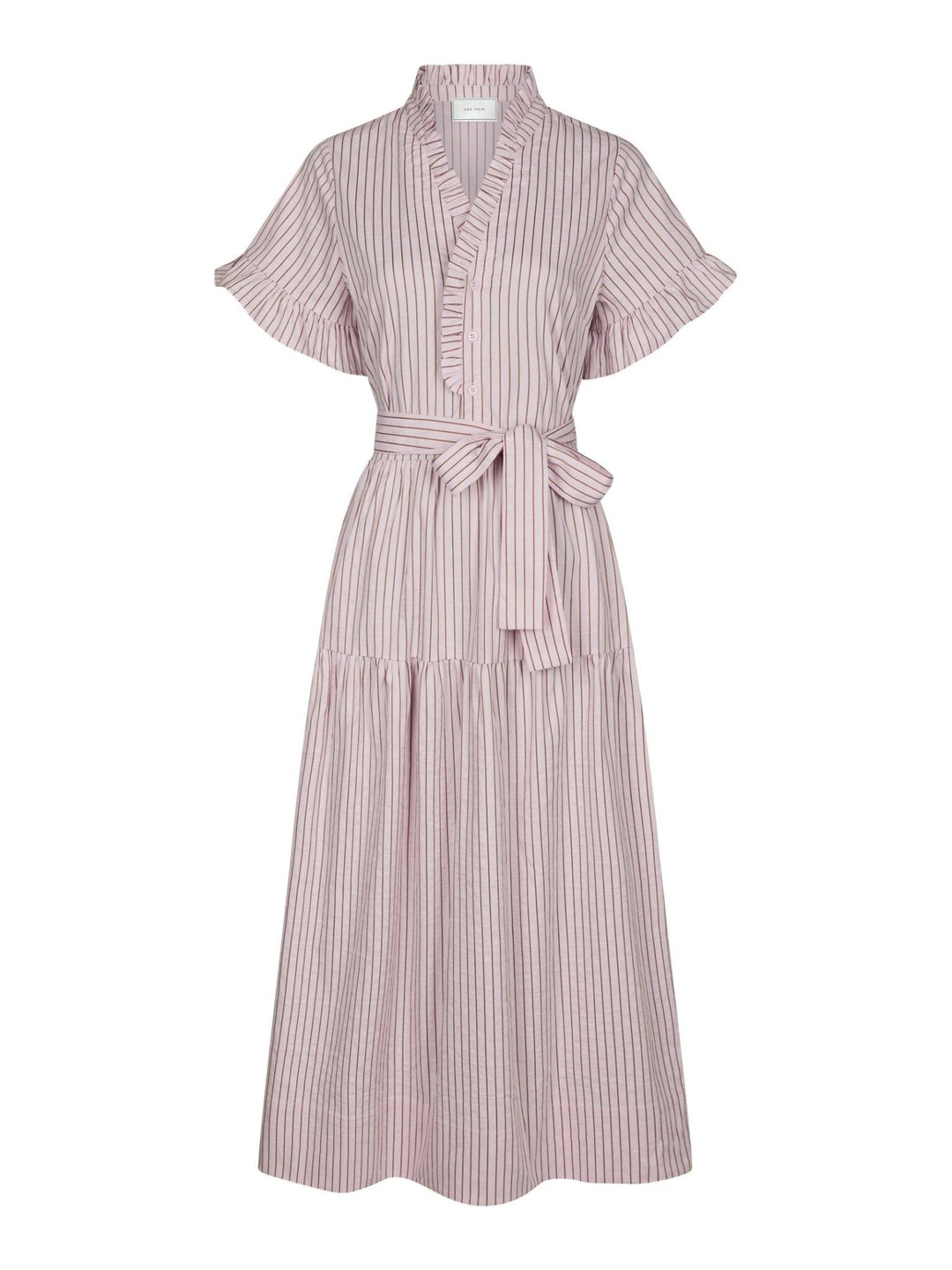 Nessie Structure Stripe Dress Light Pink | Kjoler | Smuk