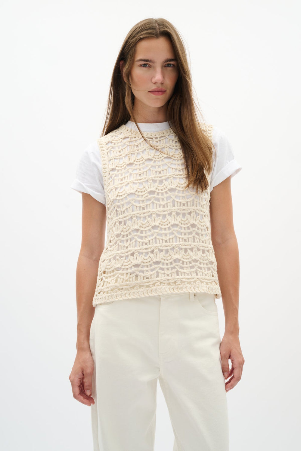 Neteiw Tank Ecru | Topper | Smuk