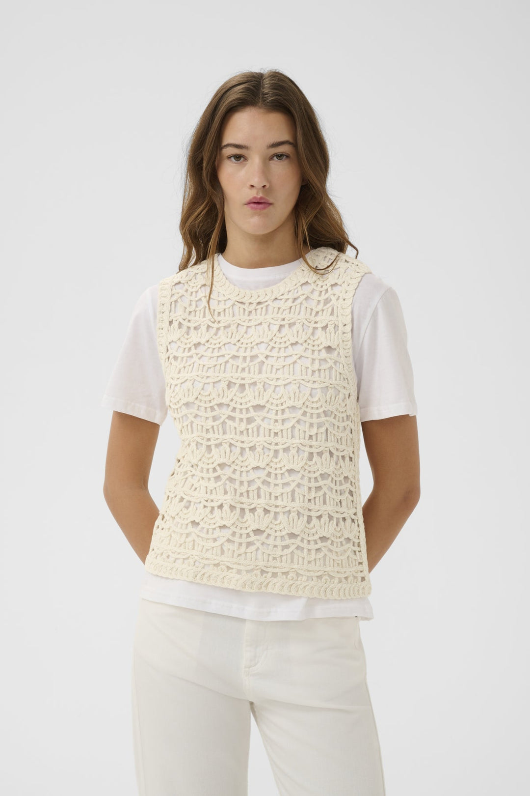 Neteiw Tank Ecru | Topper | Smuk