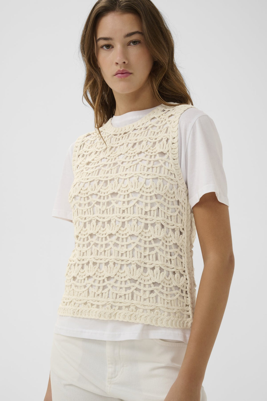 Neteiw Tank Ecru | Topper | Smuk