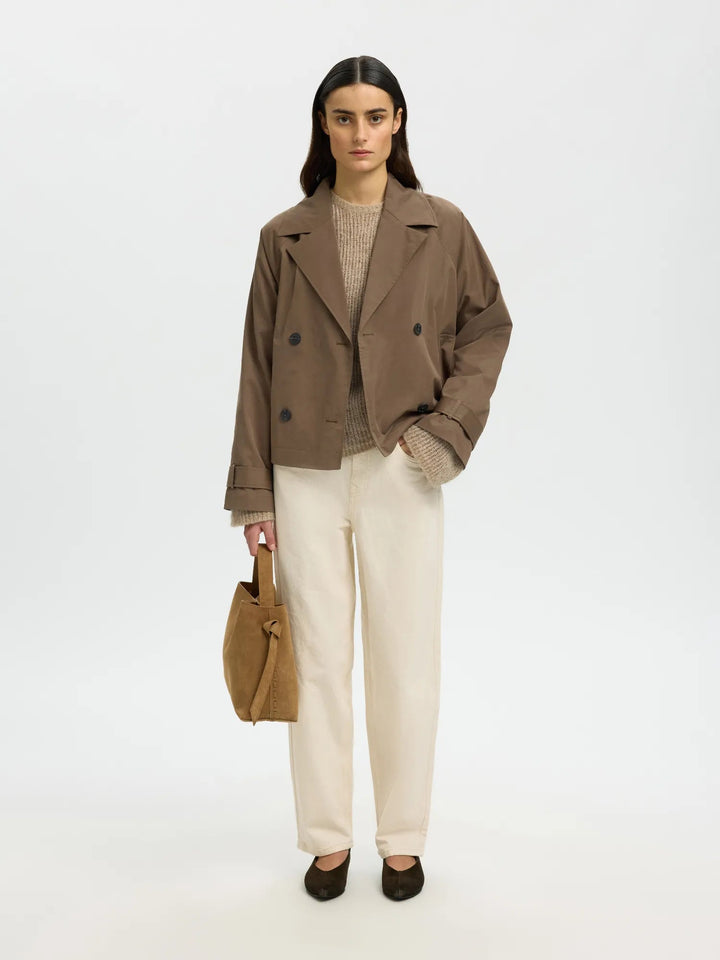 New Cilo Short Trenchcoat Chocolate Chip | Yttertøy | Smuk