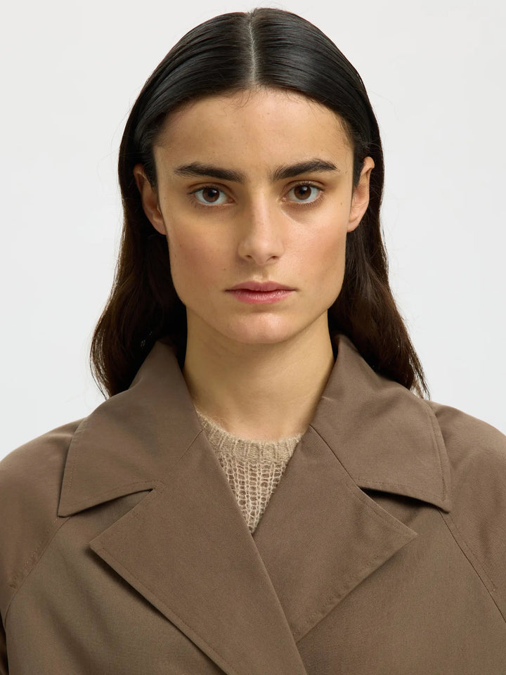 New Cilo Short Trenchcoat Chocolate Chip | Yttertøy | Smuk