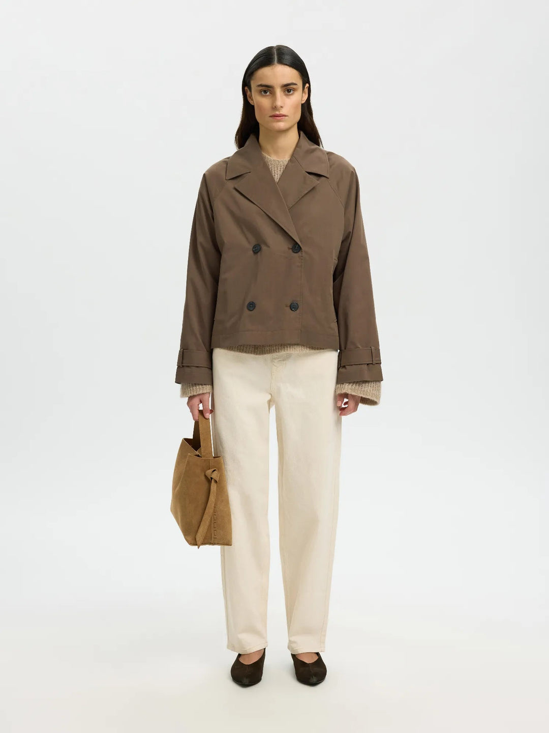 New Cilo Short Trenchcoat Chocolate Chip | Yttertøy | Smuk