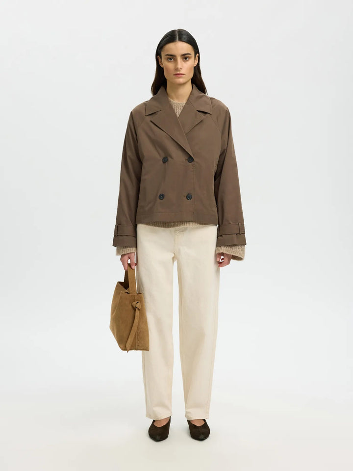 New Cilo Short Trenchcoat Chocolate Chip | Yttertøy | Smuk