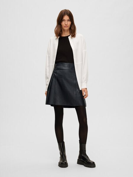 New Ibi Mw Leather Skirt Black | Skjørt | Smuk - Dameklær på nett