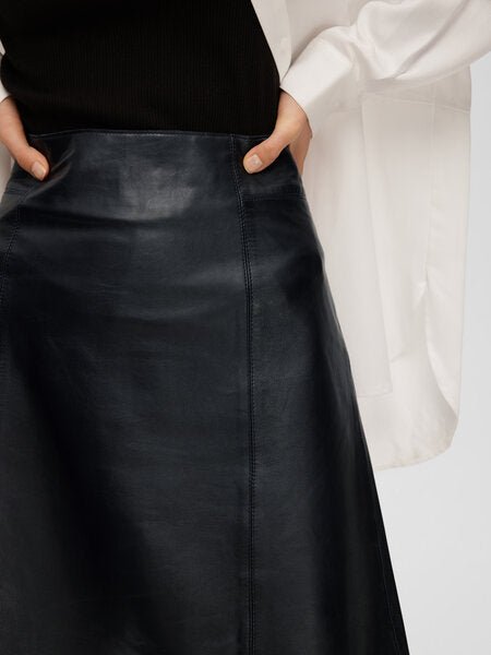 New Ibi Mw Leather Skirt Black | Skjørt | Smuk - Dameklær på nett