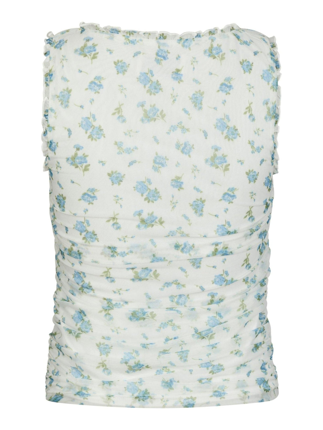 Nicolla Mesh Botanical Top Light Blue | Topper | Smuk - Dameklær på nett