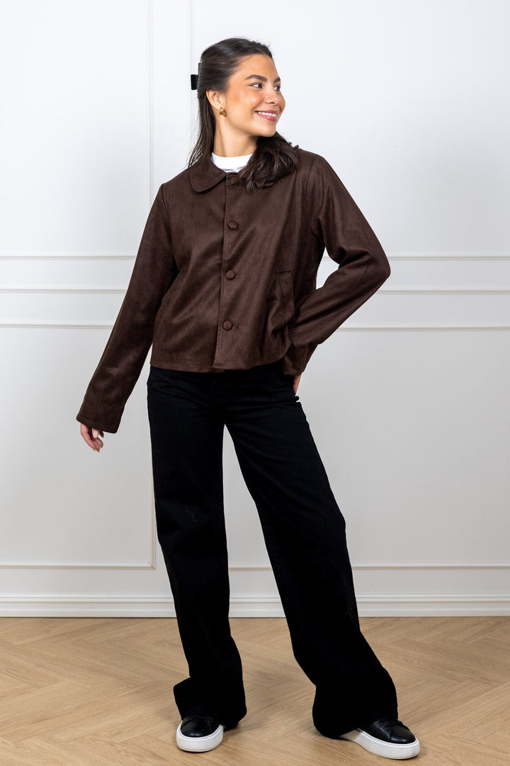 Nilo Suede Jacket Dark Brown | Yttertøy | Smuk