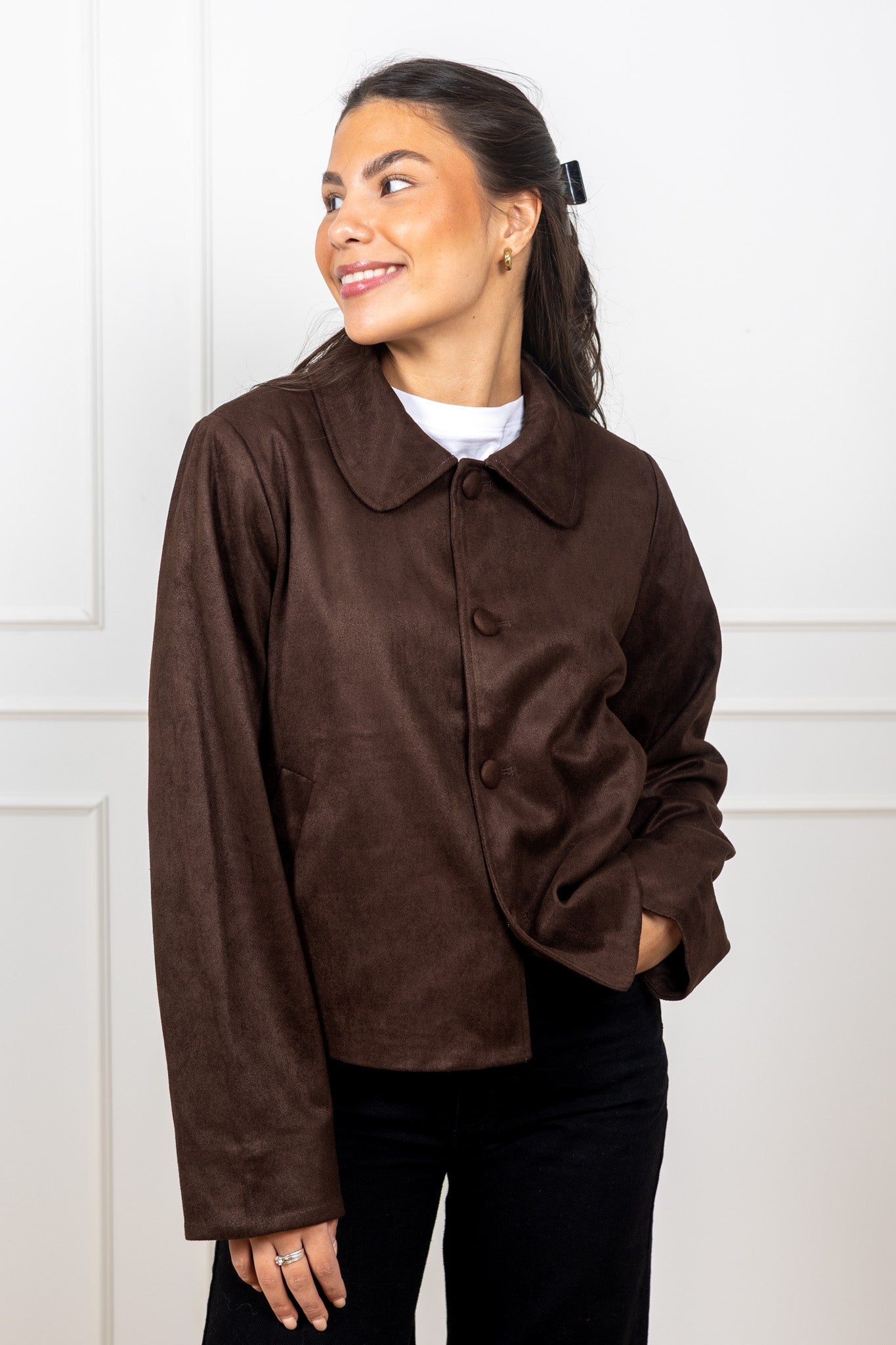 Neo Noir - Nilo Suede Jacket Dark Brown - Smuk