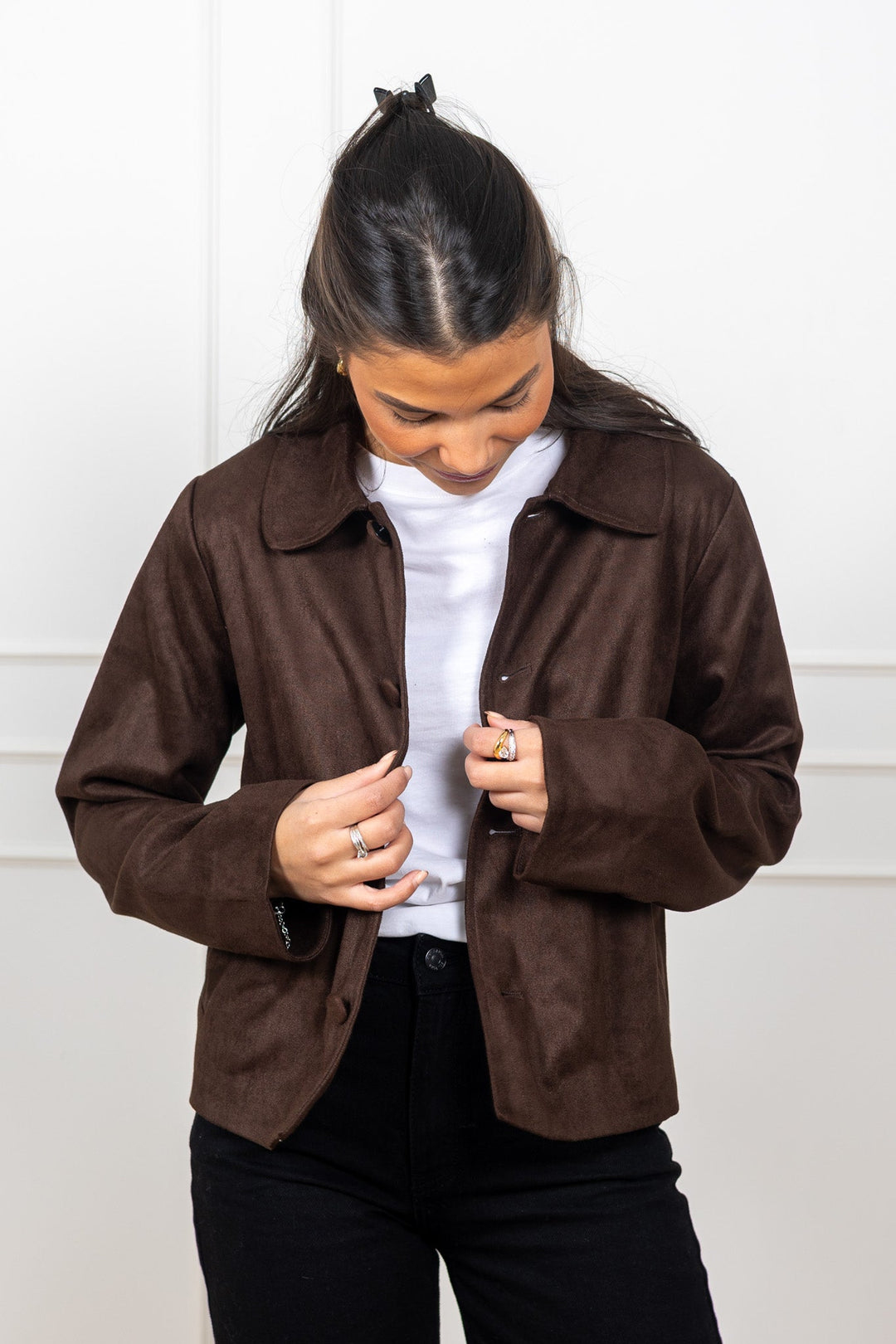 Nilo Suede Jacket Dark Brown | Yttertøy | Smuk