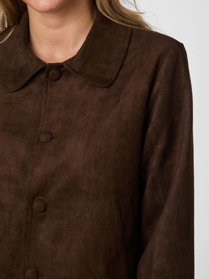 Nilo Suede Jacket Dark Brown | Yttertøy | Smuk - Dameklær på nett