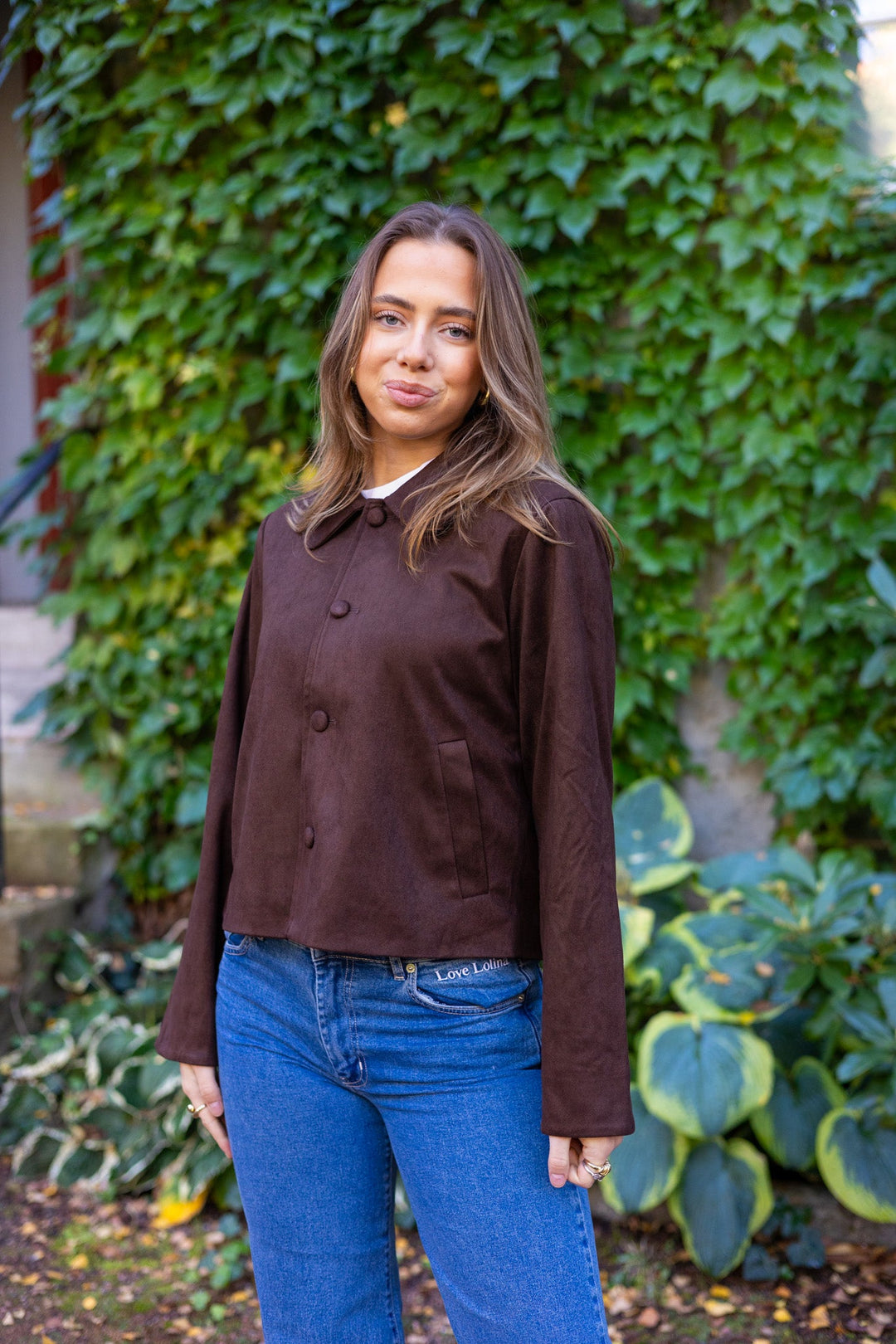 Nilo Suede Jacket Dark Brown | Yttertøy | Smuk - Dameklær på nett