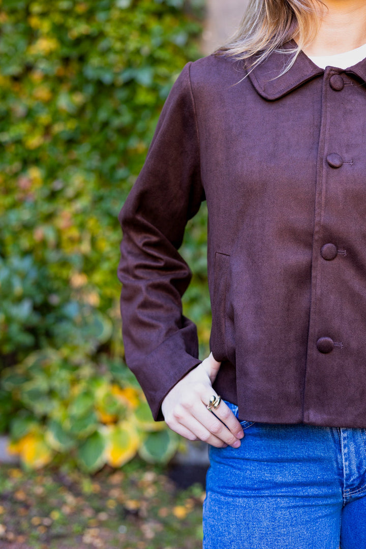 Nilo Suede Jacket Dark Brown | Yttertøy | Smuk - Dameklær på nett