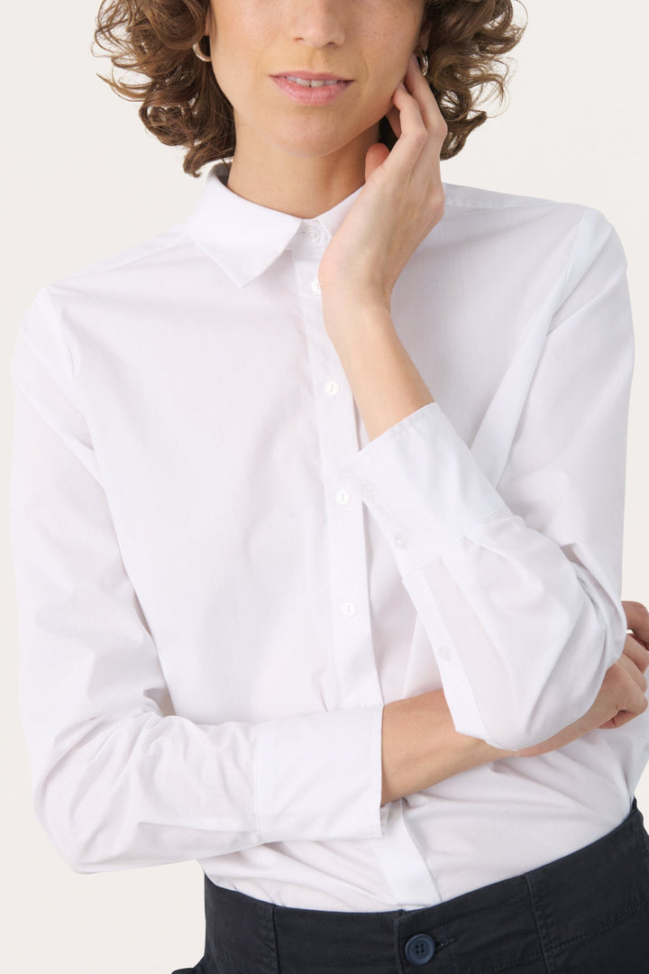 Niminipw Shirt Bright White | Skjorter og bluser | Smuk - Dameklær på nett