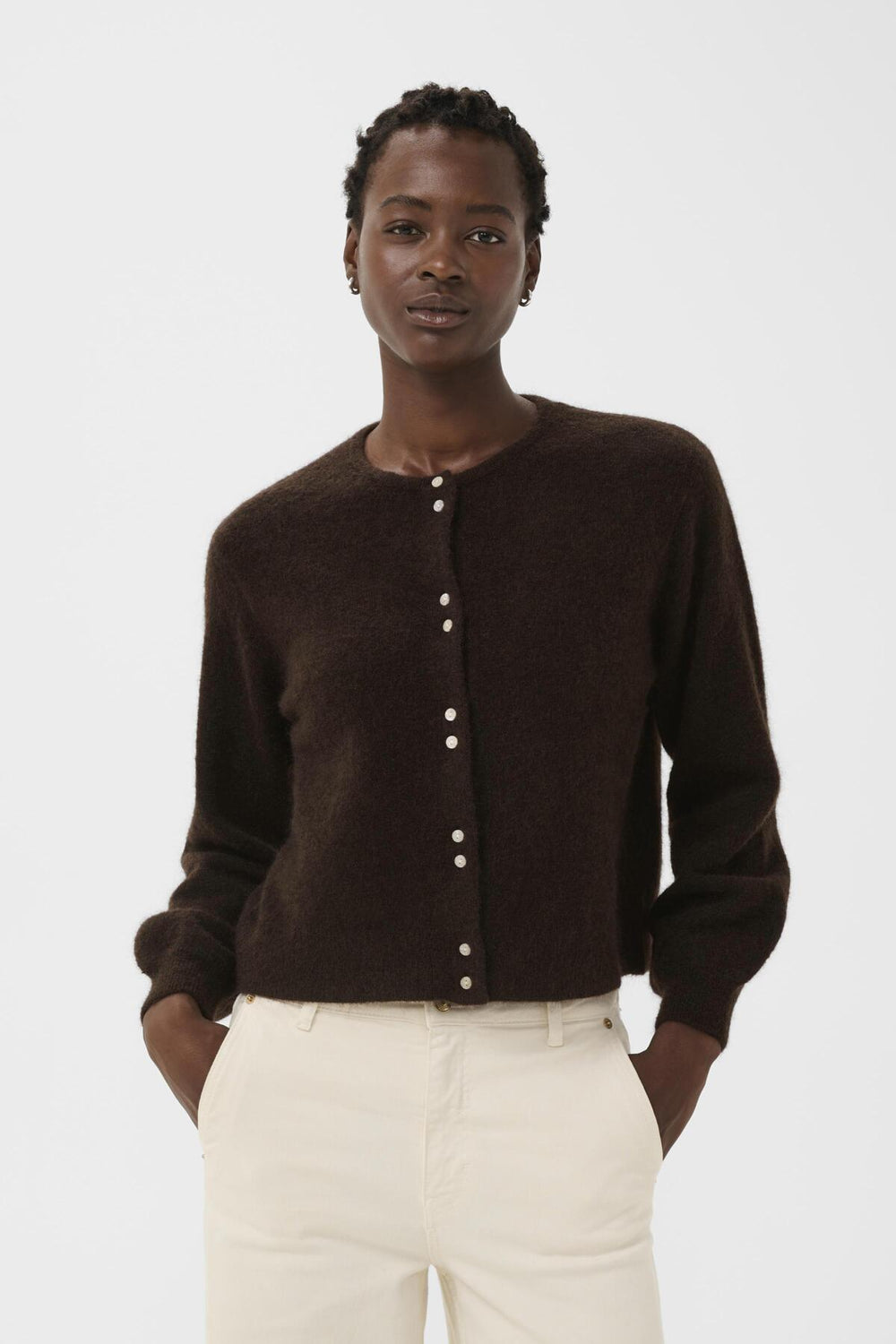 Ninell Cardigan Ganache Melange | Genser | Smuk - Dameklær på nett