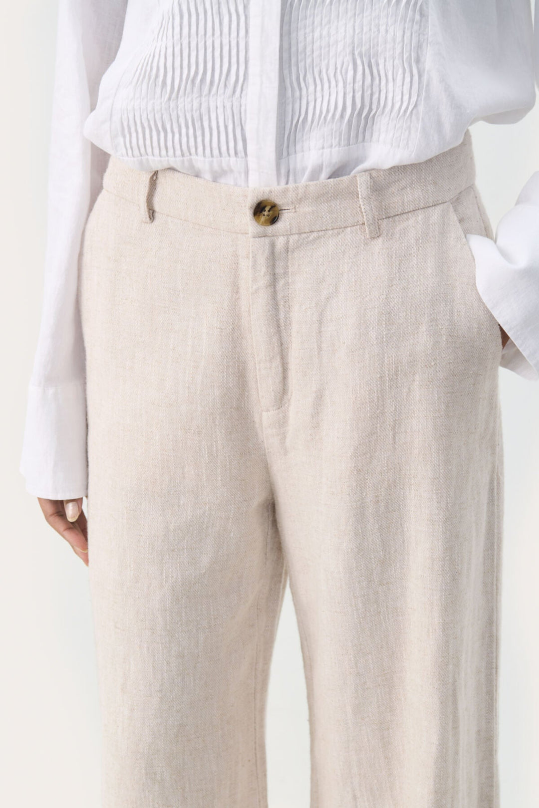 Ninnes Pants French Oak Melange | Bukser | Smuk