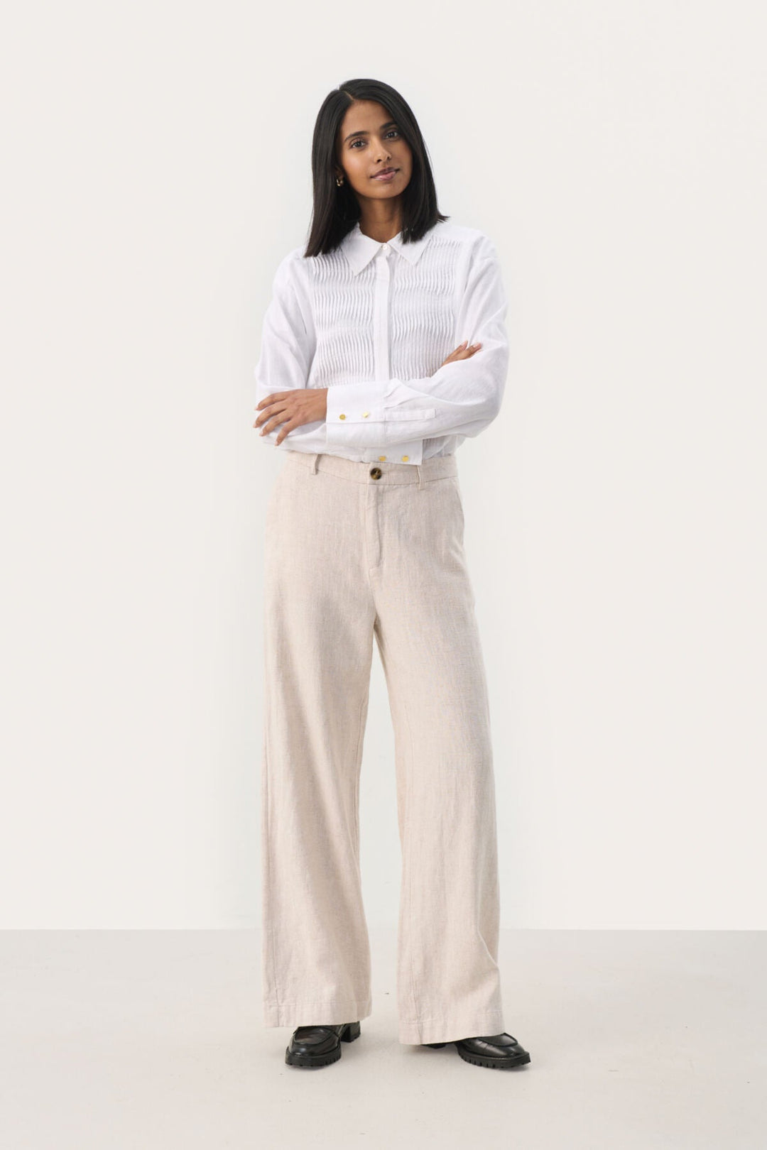 Ninnes Pants French Oak Melange | Bukser | Smuk