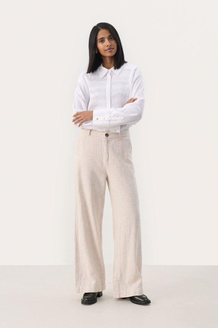 Ninnes Pants French Oak Melange | Bukser | Smuk