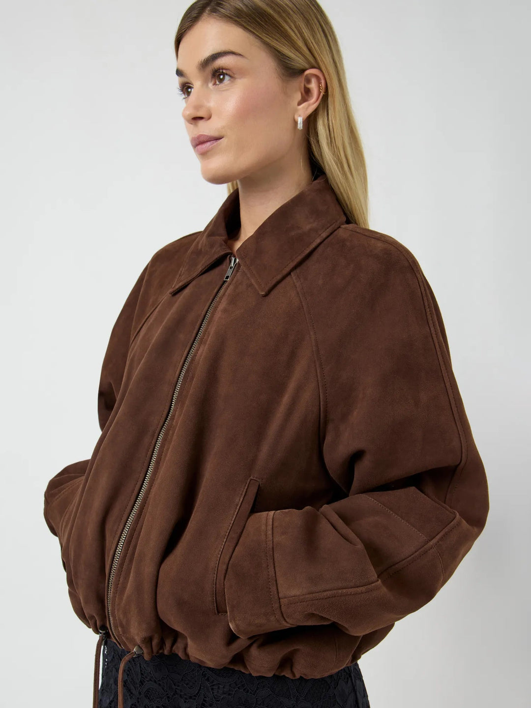 Noel Suede Leather Bomber Jacket Pinecone | Yttertøy | Smuk
