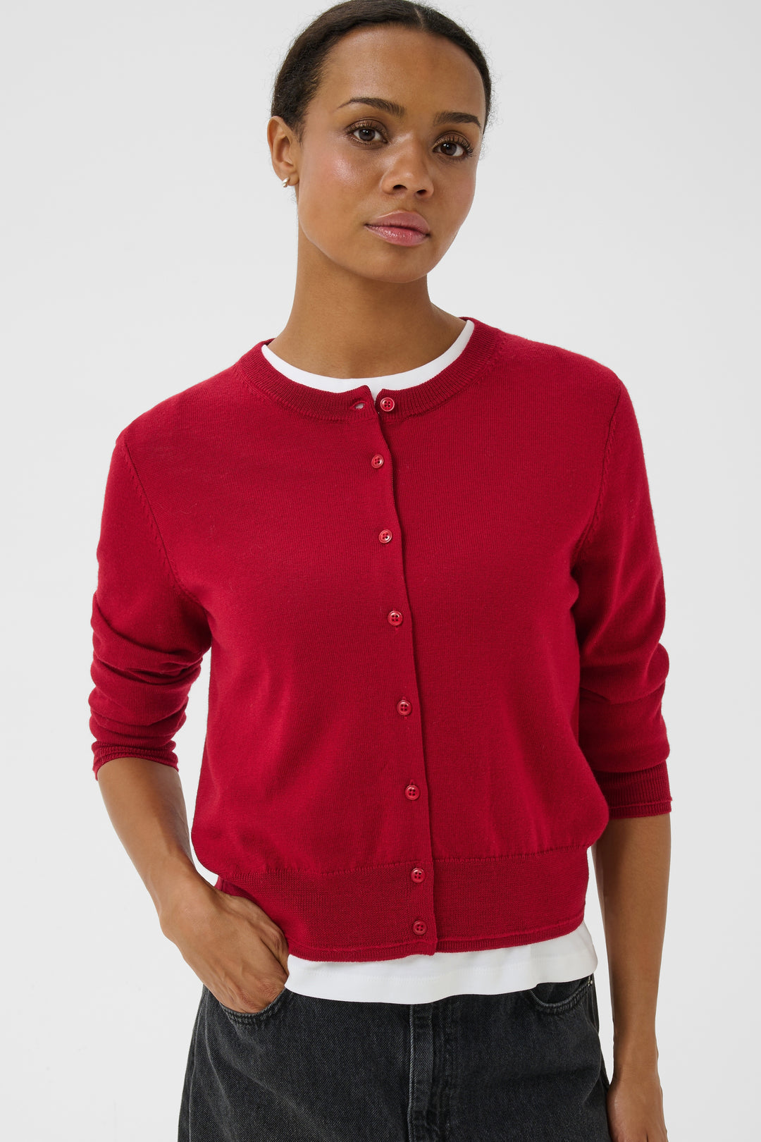 Noelani Cardigan Biking Red | Genser | Smuk
