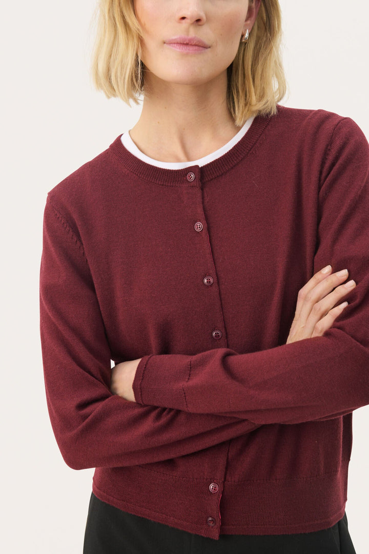Noelanipw Cardigan Tawny Port | Genser | Smuk - Dameklær på nett