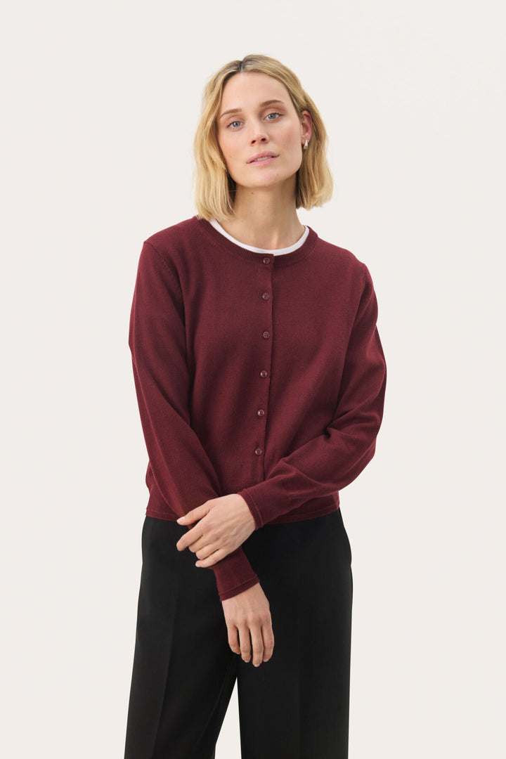 Noelanipw Cardigan Tawny Port | Genser | Smuk - Dameklær på nett